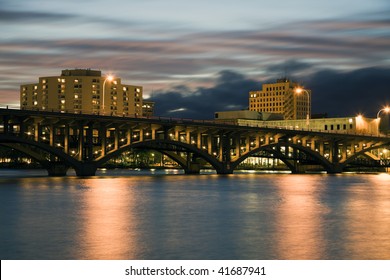 Bridge In Rockford, Illinois, USA.