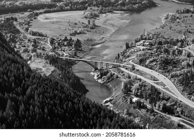 A Bridge Spanning The Kootenay River