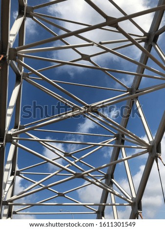 bridge structure under the clouds