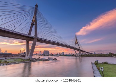 the bridge at sunset