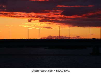 Bridge at sunset