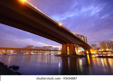 bridge at sunset