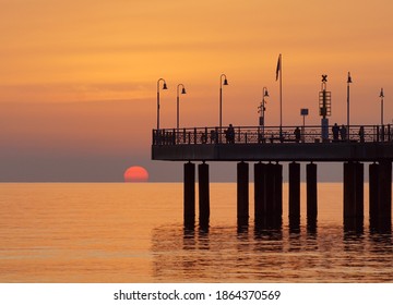 Bridge In The Sunset In Versilia