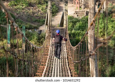 The bridge through the river
