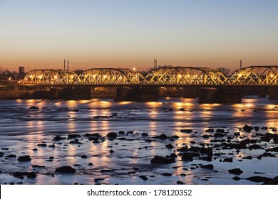 Bridge in Trenton, New Jersey seen at sunrise