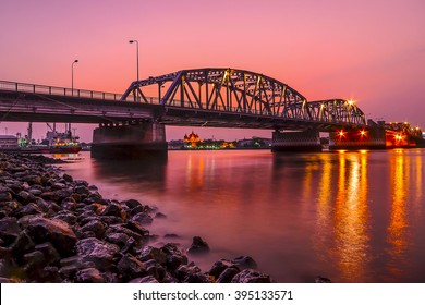 Bridge in Trenton, New Jersey seen at sunrise