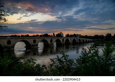 Meriç Bridge (Turkish: Meriç Köprüsü), A.k.a. Yeni Köprü, Meaning New Bridge Or Mecidiye Bridge, After Sultan Abdülmecid I, Is A Historic Ottoman Bridge In Edirne (formerly Adrianople), Turkey.