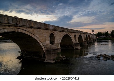 Meriç Bridge (Turkish: Meriç Köprüsü), A.k.a. Yeni Köprü, Meaning New Bridge Or Mecidiye Bridge, After Sultan Abdülmecid I, Is A Historic Ottoman Bridge In Edirne (formerly Adrianople), Turkey.