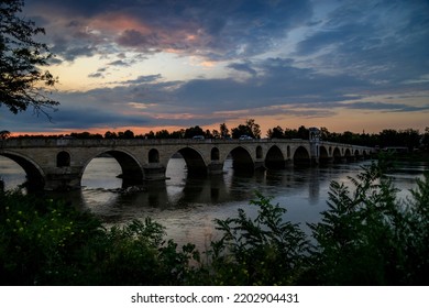 Meriç Bridge (Turkish: Meriç Köprüsü), A.k.a. Yeni Köprü, Meaning New Bridge Or Mecidiye Bridge, After Sultan Abdülmecid I, Is A Historic Ottoman Bridge In Edirne (formerly Adrianople), Turkey.