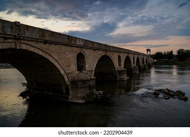 Meriç Bridge (Turkish: Meriç Köprüsü), A.k.a. Yeni Köprü, Meaning New Bridge Or Mecidiye Bridge, After Sultan Abdülmecid I, Is A Historic Ottoman Bridge In Edirne (formerly Adrianople), Turkey.