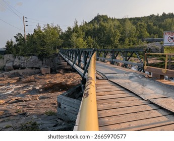 Bridge view with river under
