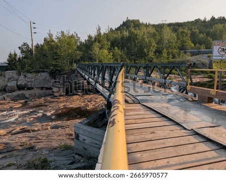 Bridge view with river under