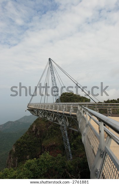 The bridge is a viewing platform.  View point.\
Langkawi  island. Malaysia