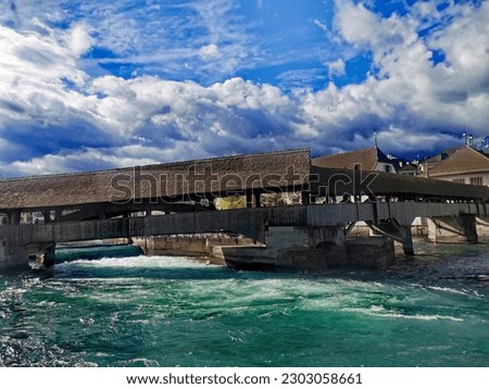 Bridge, water, lucern bridges, waves, coulours