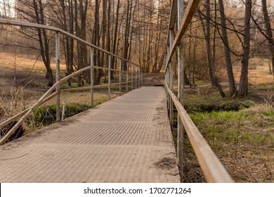 Bridge In The Woods, Above The River, Metal, Stands Face