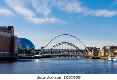 The Bridges Newcastle With The Sage And Baltic Flour Mill