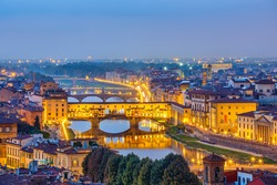 Bridges Over Arno River In Florence