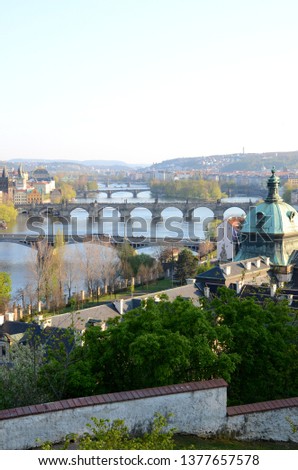 Bridges of Prague in spring