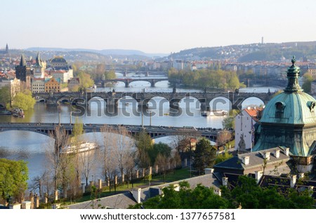 Bridges of Prague in spring