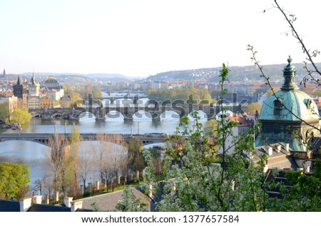 Bridges of Prague in spring