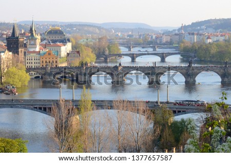 Bridges of Prague in spring
