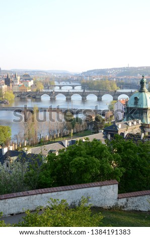 Bridges of Prague in spring