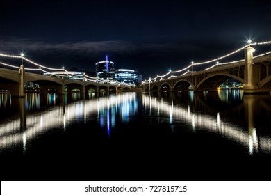 Bridges to Tempe Arizona at night 