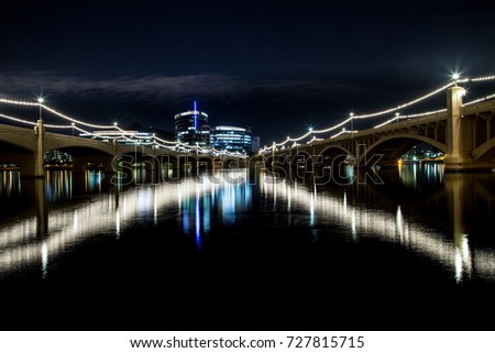 Similar – Frankfurt Bridge Magic