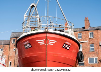 Bridlington, UK 09/13/2020 Big Fishing Trawler Out Of Water