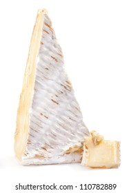 Brie Cheese Isolated On A White Background