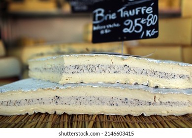 Brie Cheese Truffle For Sale On Market Stall. 