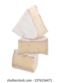 Brie Isolated On White Background. Clipping Path