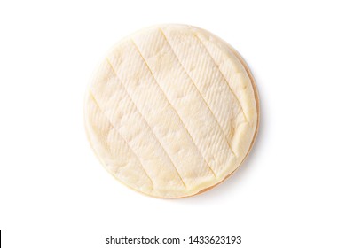 Brie type of cheese. Camembert cheese. Fresh Brie cheese. French cheese. Isolated on a white background. - Shutterstock ID 1433623193