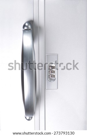 briefcase lock closeup