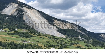 Brienz Brinzauls - Bergsturz Brienz Landslide 2023 - Albula Alvra Switzerland [[stock_photo]] © 