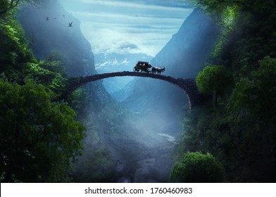 Brigde In The Fantasy Forest