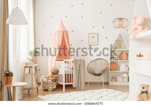 Bright Baby Girl Room Interior Decor Stock Image Download Now