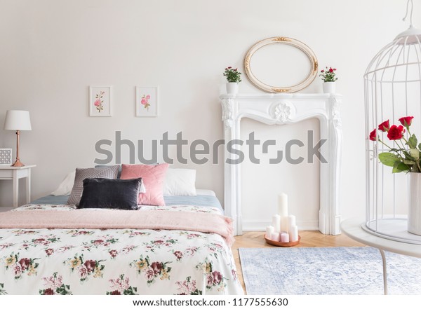 Bright Bedroom Interior English Style Decor Stock Photo Edit Now