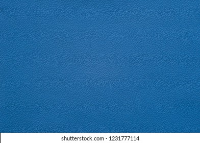 Bright blue artificial leather with large texture.