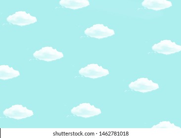 Light Blue Sky White Clouds Vector Stock Vector (Royalty Free ...