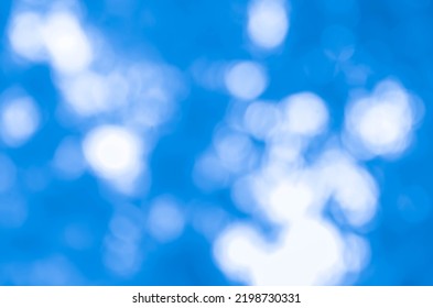 Bright Blue Bokeh Nature Background