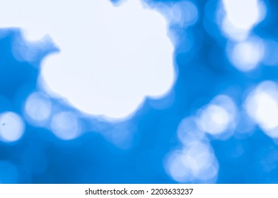 Bright Blue Bokeh Nature Background