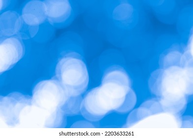 Bright Blue Bokeh Nature Background