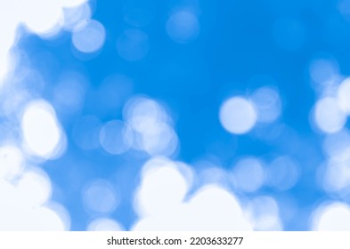 Bright Blue Bokeh Nature Background