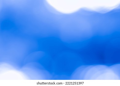 Bright Blue Bokeh Nature Background