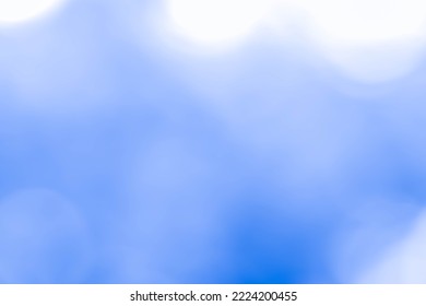 Bright Blue Bokeh Nature Background