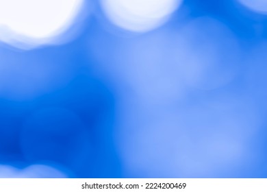 Bright Blue Bokeh Nature Background