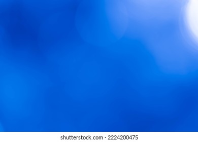 Bright Blue Bokeh Nature Background