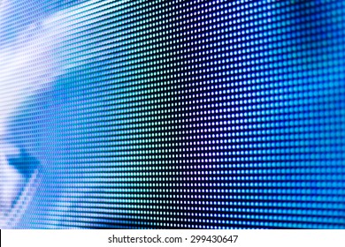 Bright Blue Led Screen Background