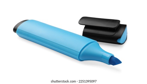 Bright blue marker isolated